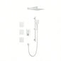 Shower System with Shower, Hand Shower, Slide Bar, Bodysprays, Shower Arm, Hose, Trim, and Lever Handles