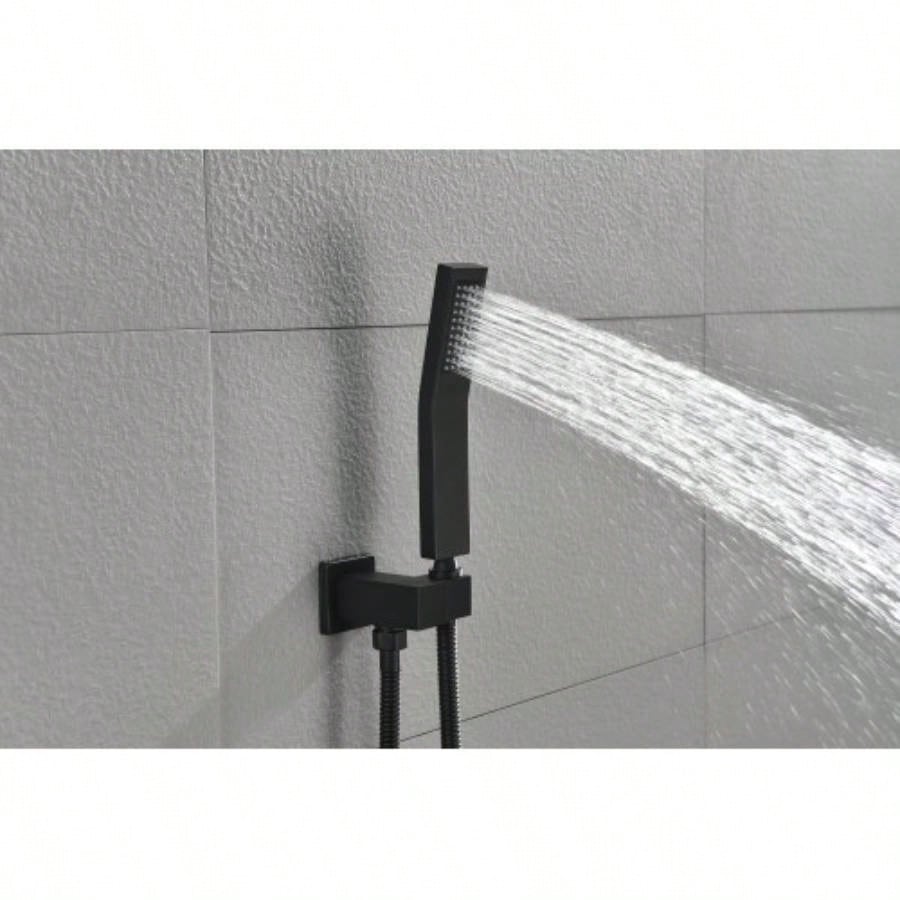 Wall Mounted Bathroom Rain Shower System Set with 10 Rain Shower, Handheld Shower and Tub Spout