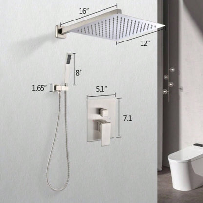 12 Rain Shower Systems Wall Mounted Shower On - Site