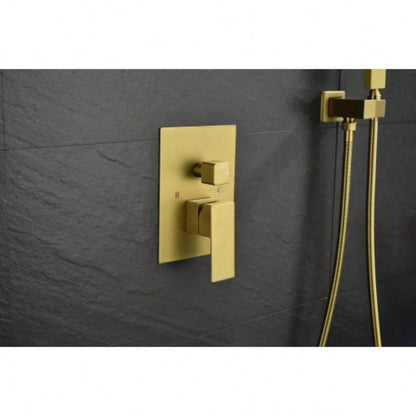 Shower system combo with hand shower, 16 inch shower and tub spout