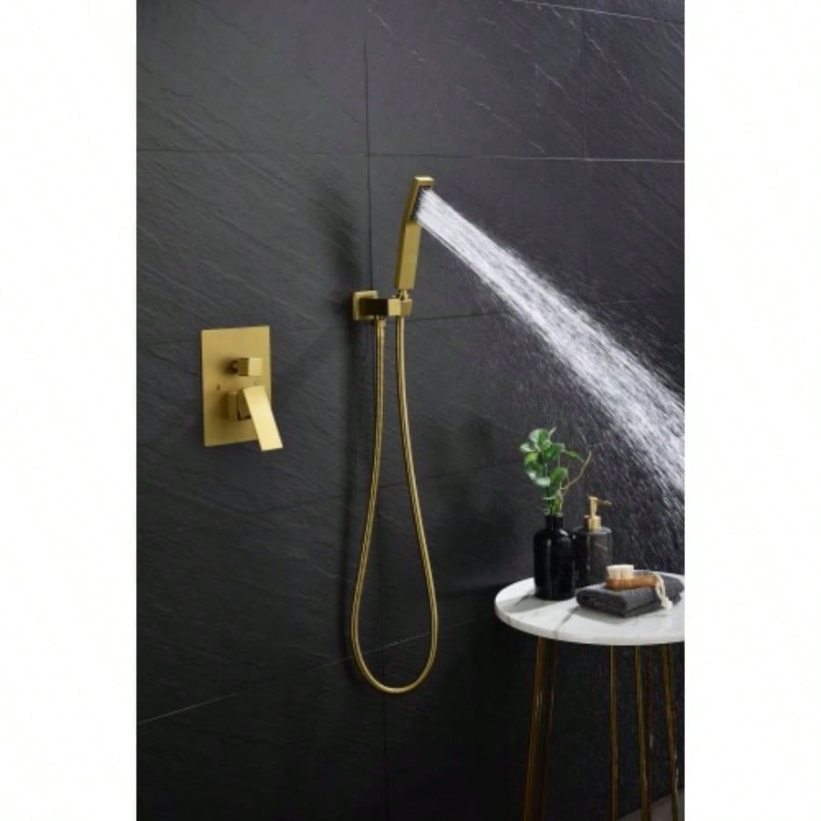 Shower system combo with hand shower, 16 inch shower and tub spout