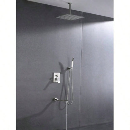 Shower system combo with hand shower, 16 inch shower and tub spout