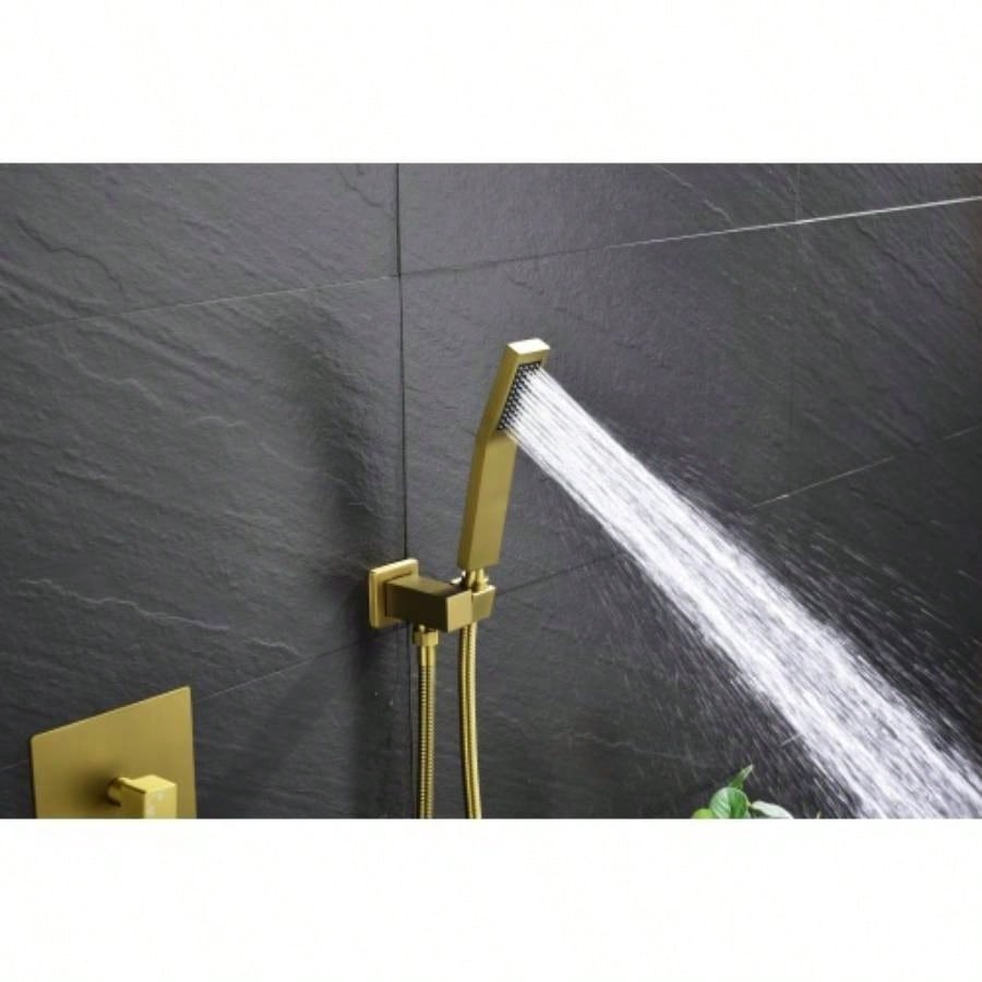Shower system combo with hand shower, 16 inch shower and tub spout