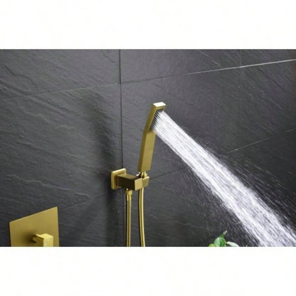 Shower system combo with hand shower, 16 inch shower and tub spout