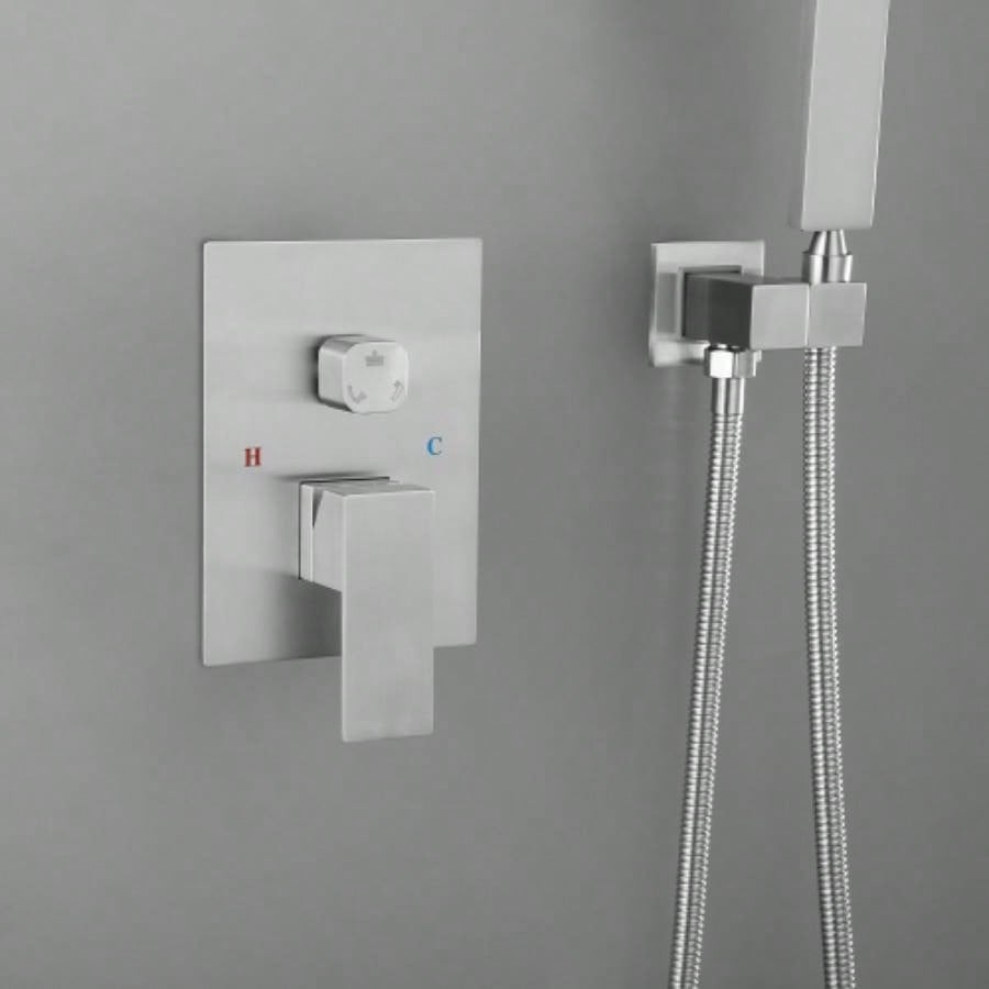 Shower system combo with hand shower, 16 inch shower and tub spout