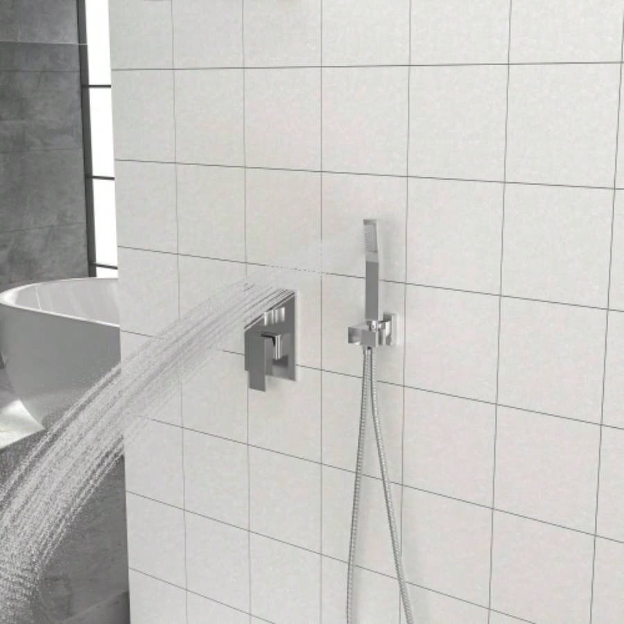 Dual Shower - 10 Inch Wall Mounted Square Shower System with Rough - in,