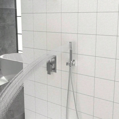 Dual Shower - 10 Inch Wall Mounted Square Shower System with Rough - in,