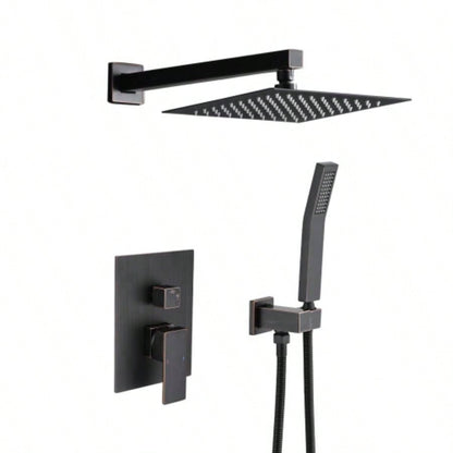 Shower System Shower Faucet Combo Set Wall Mounted with 10 Rainfall Shower and handheld shower faucet