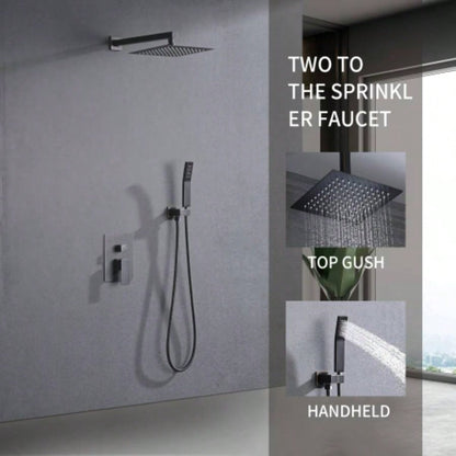 Shower System Shower Faucet Combo Set Wall Mounted with 10 Rainfall Shower and handheld shower faucet