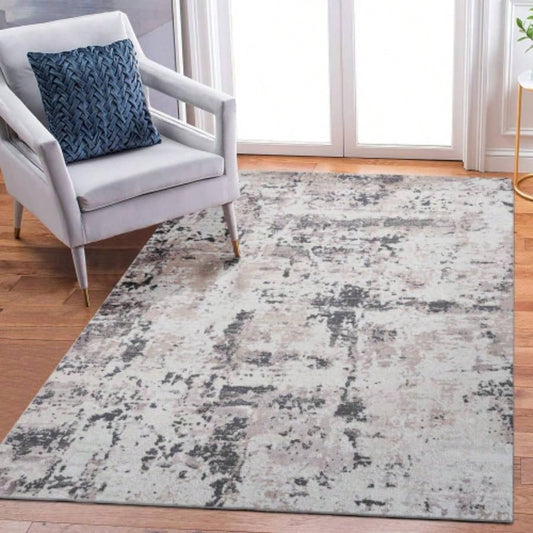 LOOM LUXE 8X10/Brown/Abstract Non - Shedding Living Room Bedroom Dining Home Office Stylish and Stain Resistant Area Rug