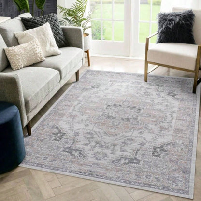 LOOM LUXE 8X10 Ivory/Beige/ Non - Shedding Living Room Bedroom Dining Home Office Stylish and Stain Resistant Area Rug