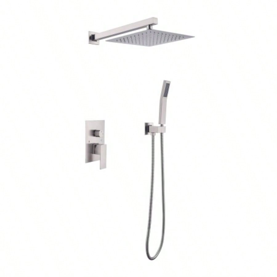 10 inch Shower Bathroom Luxury Rain Mixer Shower Complete Combo Set Wall Mounted