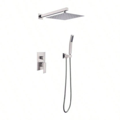10 inch Shower Bathroom Luxury Rain Mixer Shower Complete Combo Set Wall Mounted