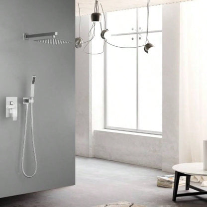 10 inch Shower Bathroom Luxury Rain Mixer Shower Complete Combo Set Wall Mounted