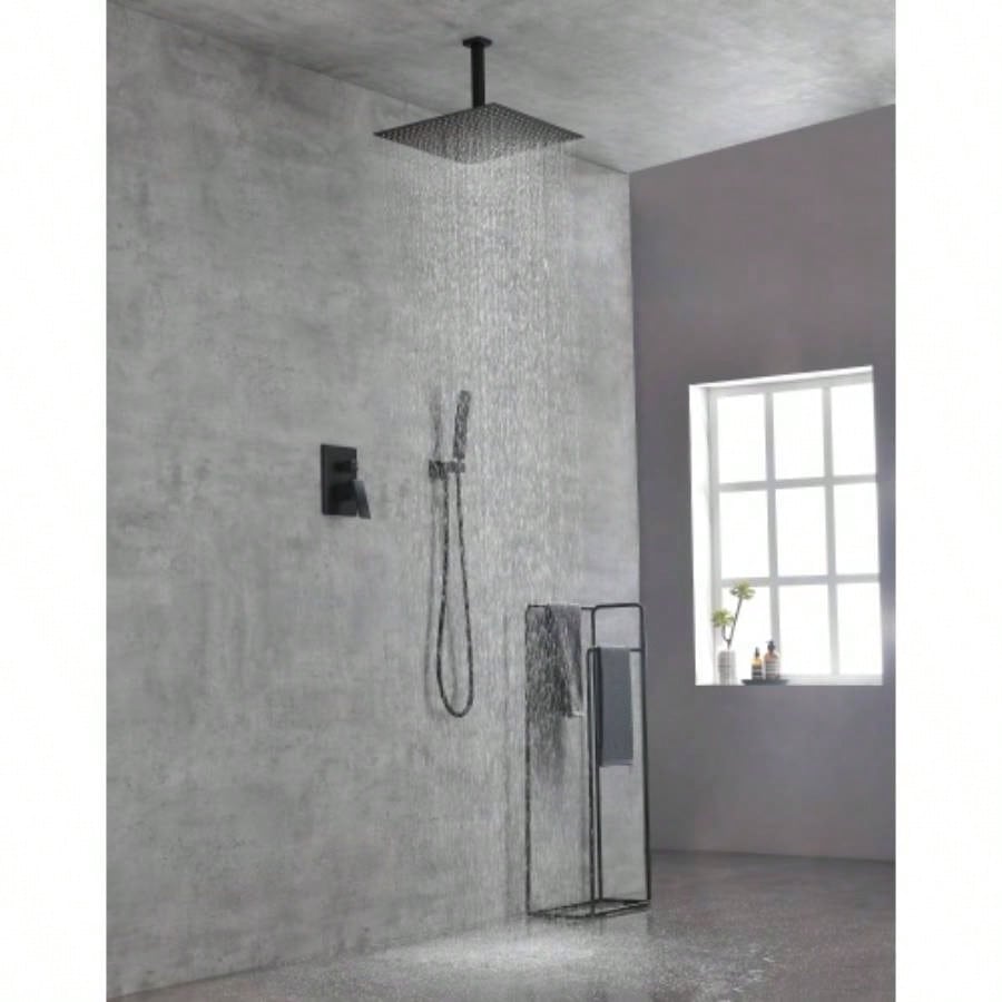 Ceiling Mounted Shower System Combo Set with Handheld and 16Shower