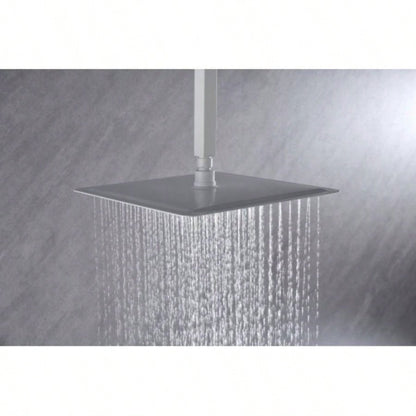 High Pressure Rain Shower, Ultra - Showerhead 304 Stainless Steel Waterfall Shower with Self - Clean Nozzles, Full Body Covering