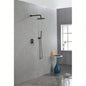 Shower System, Wall Mounted Shower Faucet Set Bathroom with High Pressure 10 Stainless Steel Rain Shower Handheld Shower Set, 2 Way Pressure Balance Shower Kit, Matte Black