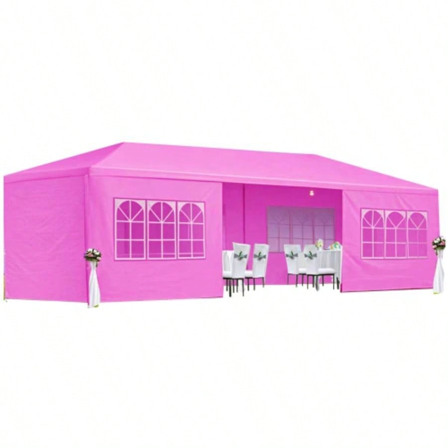 10x20 Wedding Party Canopy Tent Outdoor Gazebo with 6 Removable Sidewalls