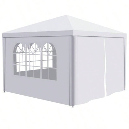 10x10 Party Tent Outdoor Heavy Duty Gazebo Wedding Canopy+ 4 Removable Walls