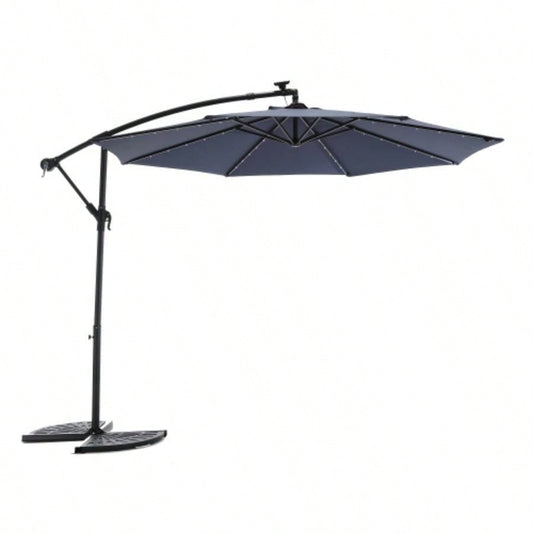 10ft LED Offset Hanging Market Patio Navy blueNo Base