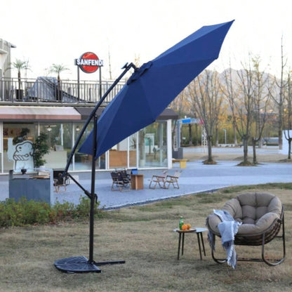 10ft LED Offset Hanging Market Patio Navy blueNo Base