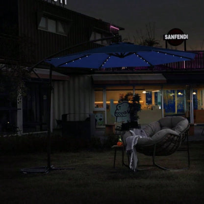 10ft LED Offset Hanging Market Patio Navy blueNo Base