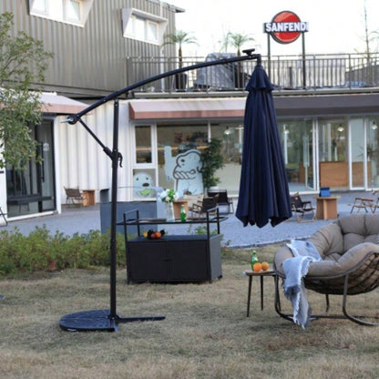10ft LED Offset Hanging Market Patio Navy blueNo Base