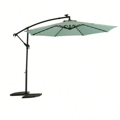 10ft LED Offset Hanging Market Patio Navy blueNo Base