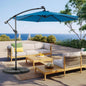 10ft LED Offset Hanging Market Patio Navy blueNo Base