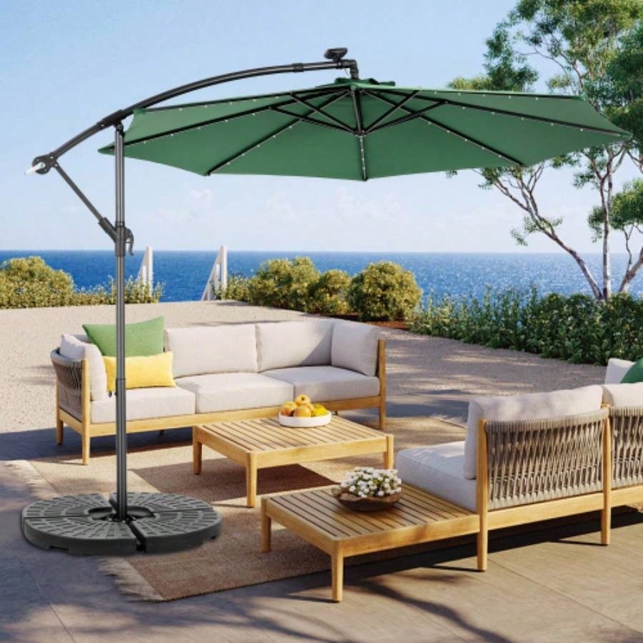 10ft LED Offset Hanging Market Patio Navy blueNo Base