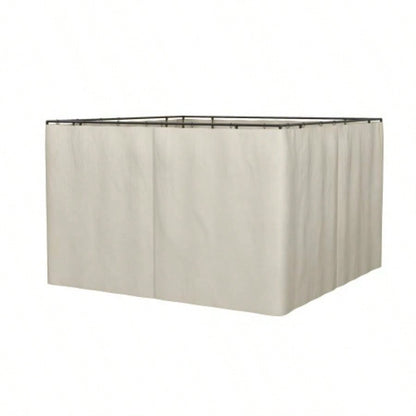 Outsunny 10x 12 Gazebo Sidewall Set with 4 Panels, Hooks/C - Rings Included Pergolas Cabanas, Beige