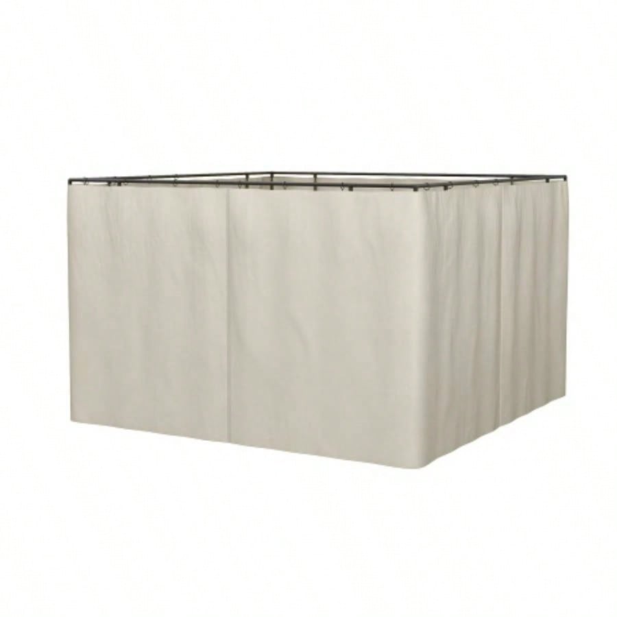 Outsunny 10x 12 Gazebo Sidewall Set with 4 Panels, Hooks/C - Rings Included Pergolas Cabanas, Beige