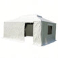 12x16 Gazebo Cover Hardtop Gazebos, Outdoor Universal Winter Gazebo Cover with Sidewalls and Mesh, All Season Waterproof Enclosed Gazebo Cover, White