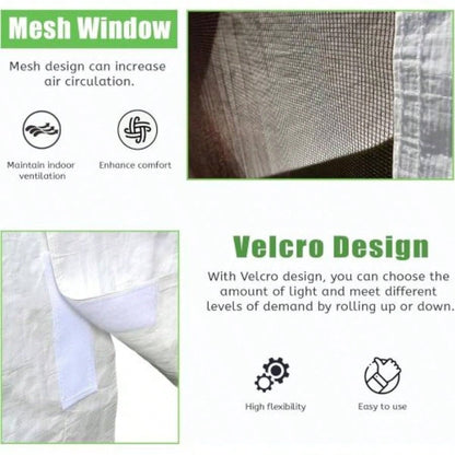 12x16 Gazebo Cover Hardtop Gazebos, Outdoor Universal Winter Gazebo Cover with Sidewalls and Mesh, All Season Waterproof Enclosed Gazebo Cover, White