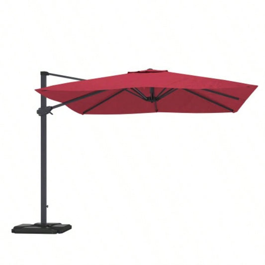 10FT Square Cantilever Patio in Red without Base