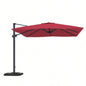 10FT Square Cantilever Patio in Red without Base
