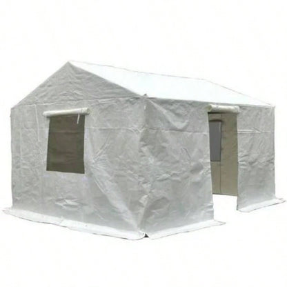 12x16 Gazebo Cover Hardtop Gazebos, Outdoor Universal Winter Gazebo Cover with Sidewalls and Mesh, All Season Waterproof Enclosed Gazebo Cover, White