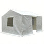 12x16 Gazebo Cover Hardtop Gazebos, Outdoor Universal Winter Gazebo Cover with Sidewalls and Mesh, All Season Waterproof Enclosed Gazebo Cover, White