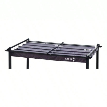 Canopy Top Cover Fabric 13x 10 Ft Outdoor Patio Retractable Pergola - shelter Canopy