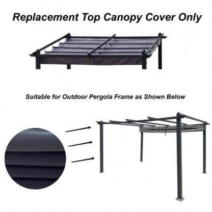 Canopy Top Cover Fabric 13x 10 Ft Outdoor Patio Retractable Pergola - shelter Canopy