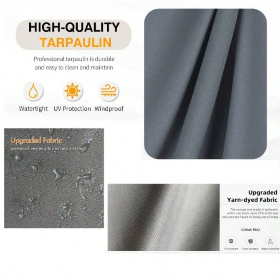 Canopy Top Cover Fabric 13x 10 Ft Outdoor Patio Retractable Pergola - shelter Canopy