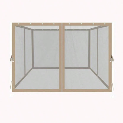 10x10 Ft Gazebo Mosquito Netting with Zippers, 4 - Side Mesh Walls Patio Gazebos