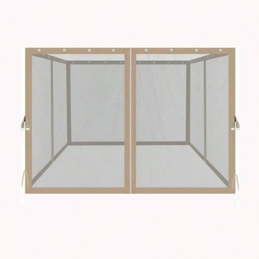 10x10 Ft Gazebo Mosquito Netting with Zippers, 4 - Side Mesh Walls Patio Gazebos