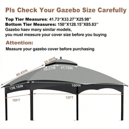 Canopy Top Lowes Allen Roth Heavy Duty Gazebo Roof Gazebo Top with Vent 10X12 Gazebo CoverReplacement Top Only