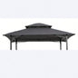 8x5Ft Grill Gazebo Canopy, Double Tiered BBQ Tent Roof Top Cover, Beige