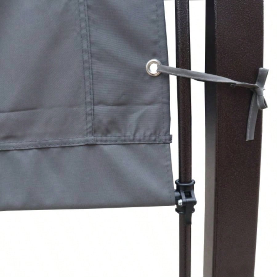Universal Canopy Cover 12x9 Ft Curved Outdoor Pergola Structure -