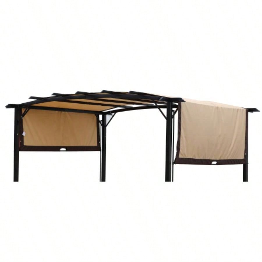 Universal Canopy Cover 12x9 Ft Curved Outdoor Pergola Structure -