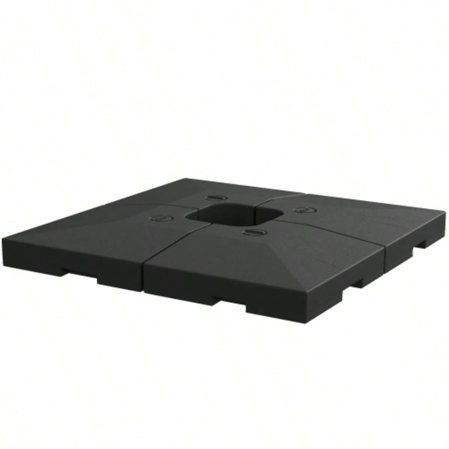 Outsunny 4 Pieces Cantilever Patio Base, Outdoor Offset Weights, 176 lbs Capacity or 264 lbs Capacity Sand Plates Set, Black