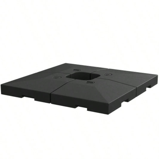 Outsunny 4 Pieces Cantilever Patio Base, Outdoor Offset Weights, 176 lbs Capacity or 264 lbs Capacity Sand Plates Set, Black