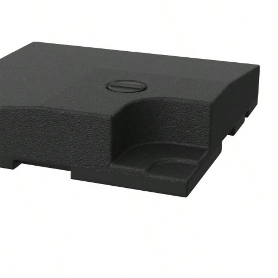 Outsunny 4 Pieces Cantilever Patio Base, Outdoor Offset Weights, 176 lbs Capacity or 264 lbs Capacity Sand Plates Set, Black